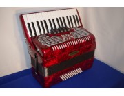 Lorenzy 34 treble 72 bass red accordion